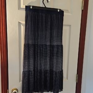 Lavish Navy and White Maxi Skirt